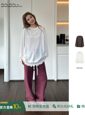 YOEYYOU 设计师品牌26春夏新品 荷叶宽松休闲T恤 SOLSOL买手店