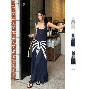 ODTD 25春夏度假条纹系带印花背心连衣裙SOLSOL买手店 设计师品牌