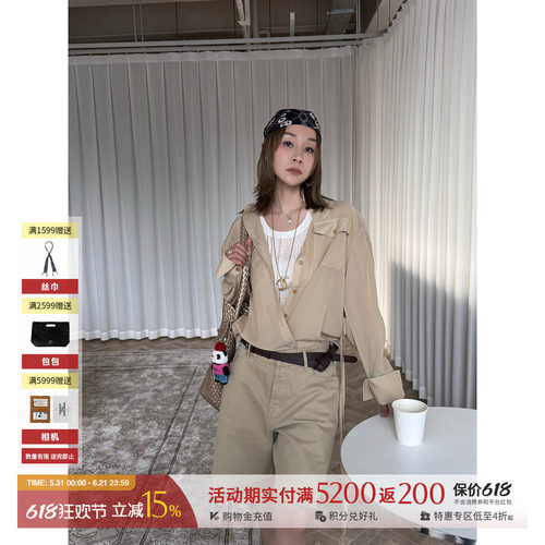 MAKEIF设计师品牌系带长袖衬衫