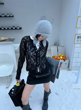 PRONOUNCE 设计师品牌 25秋冬新款 蕾丝网眼排扣打底衫 SOLSOL