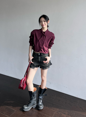 ANDAHALF 设计师品牌 25春夏新品 系结领短衬衫  SOLSOL买手店