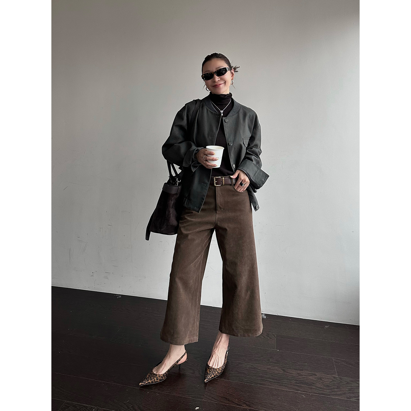 MESTRIO秋冬休闲纯色直筒七分裤