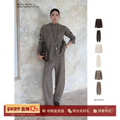 KINT 25秋冬新品 一字领牦牛拉绒套衫 SWAYING 束腿裤 SOLSOL