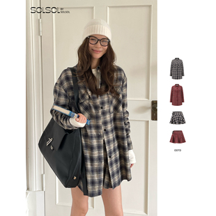 抽皱摆裙 马年图案刺绣格纹衬衫 SOLSOL买手店 25秋冬新款 ODTD
