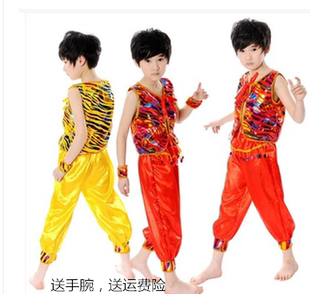 特价男童印度舞表演服装儿童民族舞蹈演出服幼儿大班男孩汇演打鼓