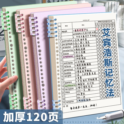 艾宾浩斯英语单词本记忆本遗忘记忆曲线考研背单词复习计划表大学