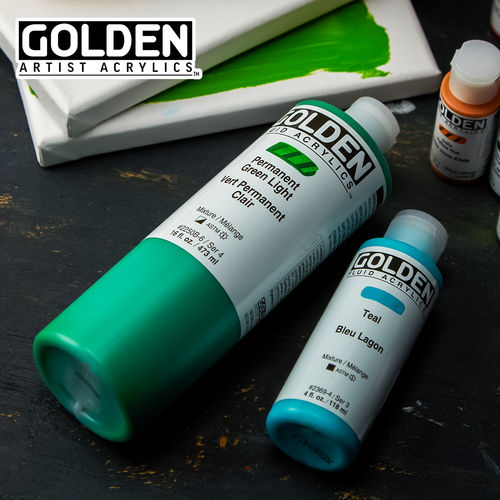 GOLDEN高登流质型丙烯颜料流动性颜料30ml/118ml/473ml系列1-9