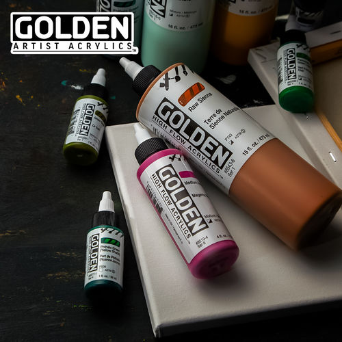 高登Golden高流质丙烯颜料套装12色24色不掉色丙烯颜料专用亚克力