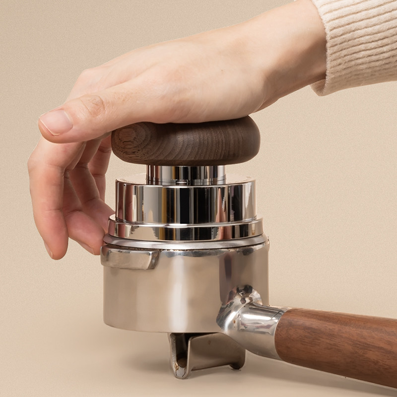 泰摩蘑菇系列 意式恒力压粉锤 咖啡布粉针 意式咖啡机压粉器套装