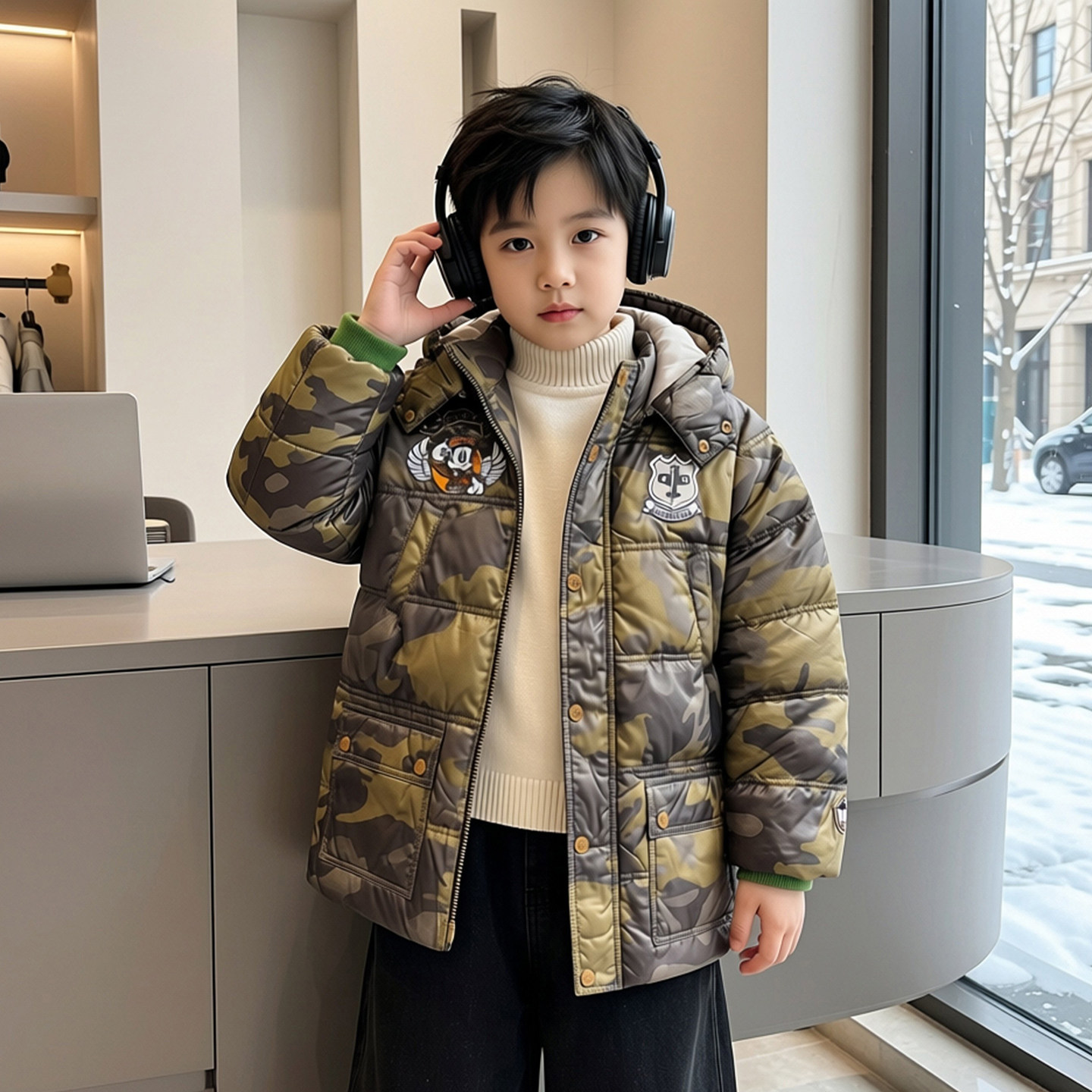 专柜撤柜男童羽绒服迷彩中长款正品童装儿童冬装外套80白鸭绒男孩,童装/婴儿装/亲子装,羽绒服,淘宝优惠券,粉丝福利购,淘宝优惠卷