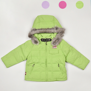 女童羽绒服专柜撤柜正品品牌童装女孩冬装保暖外套宝宝中长白鸭绒