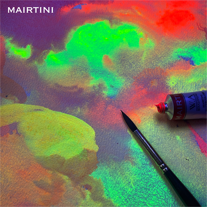 马蒂尼荧光色系列6色8色12色水彩颜料8ml15ml颜料套装美术生绘画