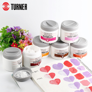 日本透纳TURNER丙烯水粉增光增透剂白色底料光泽颜料媒介350ml