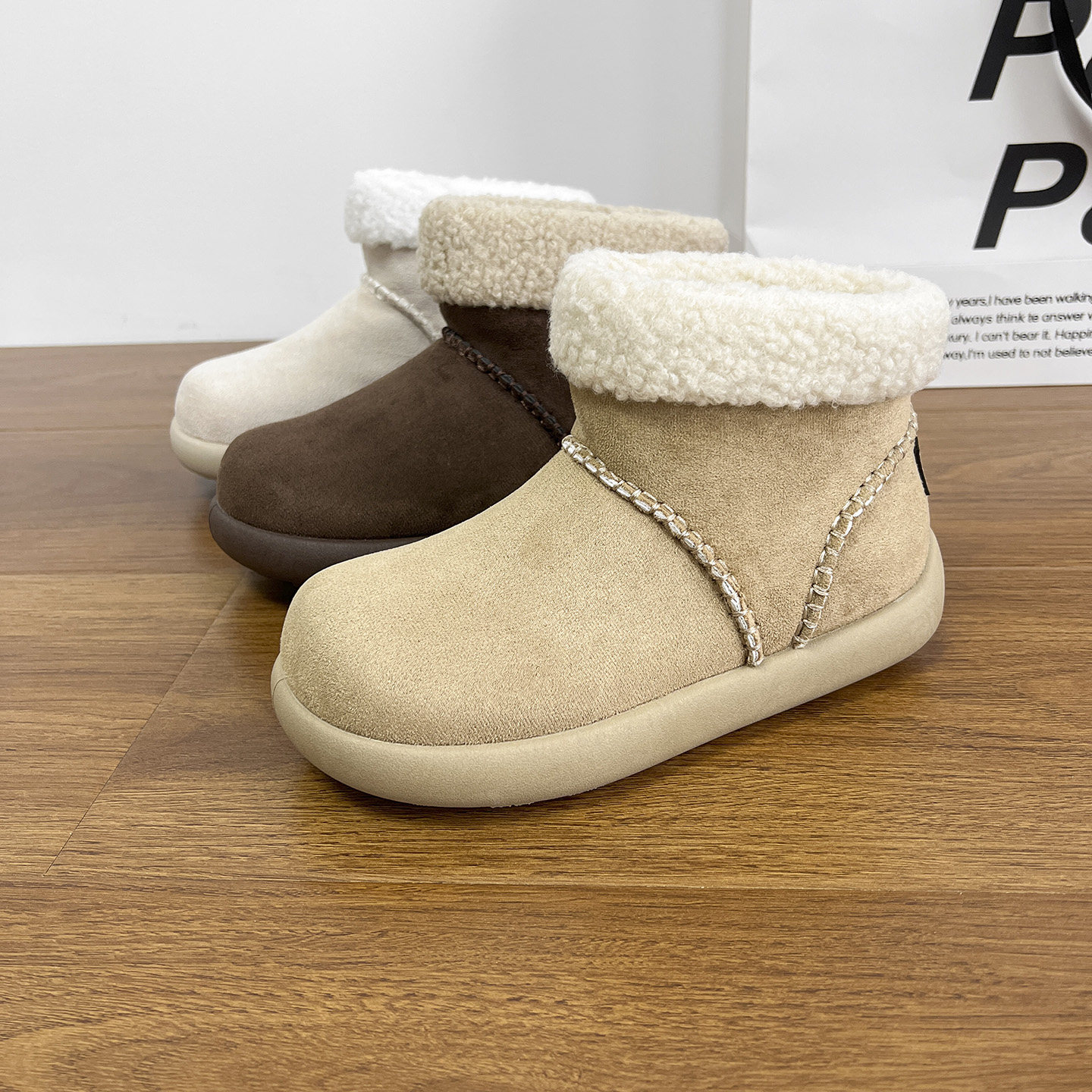 卷毛高毛毛加绒加厚厚底雪地靴女2025新款冬季短棉靴休闲保暖棉鞋,女鞋,时尚雪地靴,淘宝优惠券,粉丝福利购,淘宝优惠卷