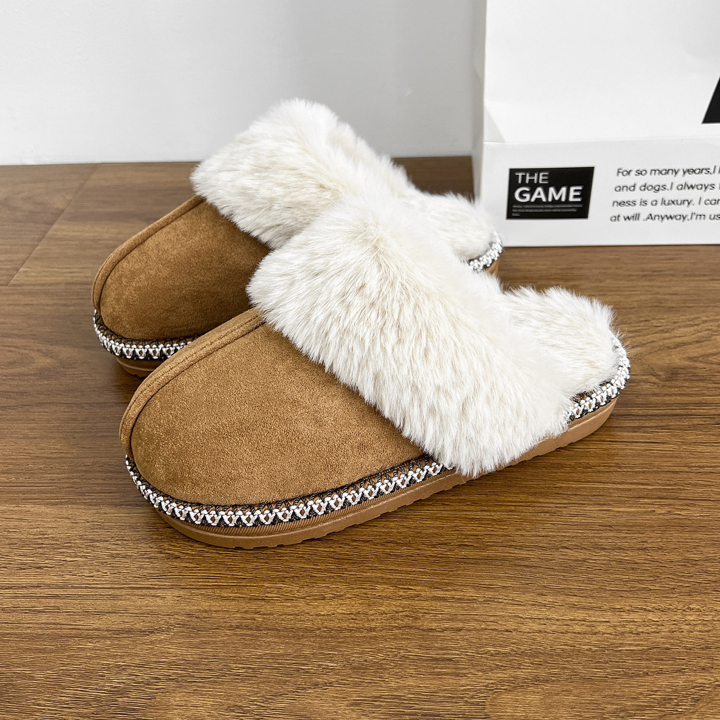 卷毛高加绒保暖棉拖鞋女外穿2025新款秋冬防滑厚底包头毛毛棉拖鞋,女鞋,毛毛鞋,淘宝优惠券,粉丝福利购,淘宝优惠卷