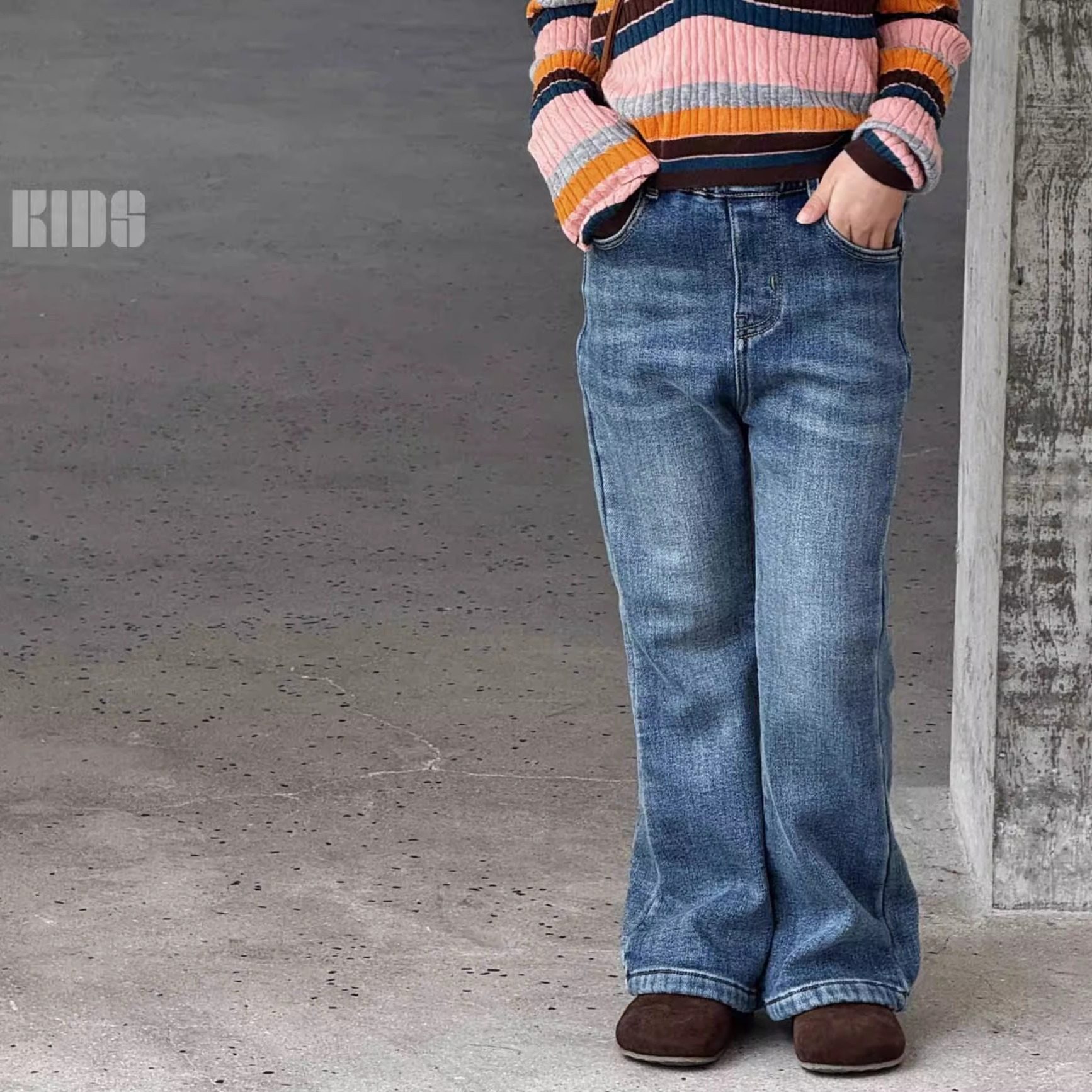 嗒囜【经典不出错】加绒儿童秋冬装水洗宽松直筒牛仔裤童装女童裤,童装/婴儿装/亲子装,儿童牛仔裤,淘宝优惠券,粉丝福利购,淘宝优惠卷