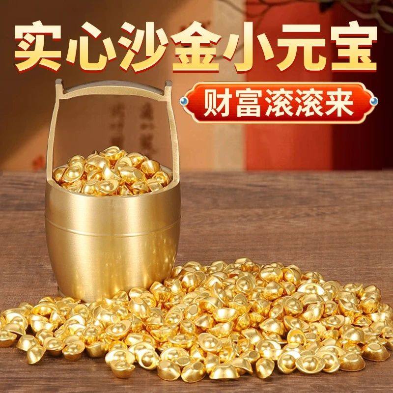 黄铜一桶聚财米缸招财聚宝盆江山办公室客厅摆件家居装饰茶宠摆件,家居饰品,桌面摆件,淘宝优惠券,粉丝福利购,淘宝优惠卷