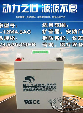 12v4.5AHAC蓄电池小音响电瓶卷帘门卷闸门后备电源夜市地摊灯电瓶