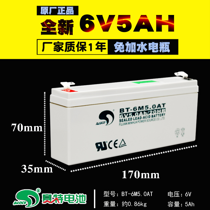 赛特BT-6M10AC铅酸蓄电池电子秤童车耀华a9打印仪表6V10AH电瓶