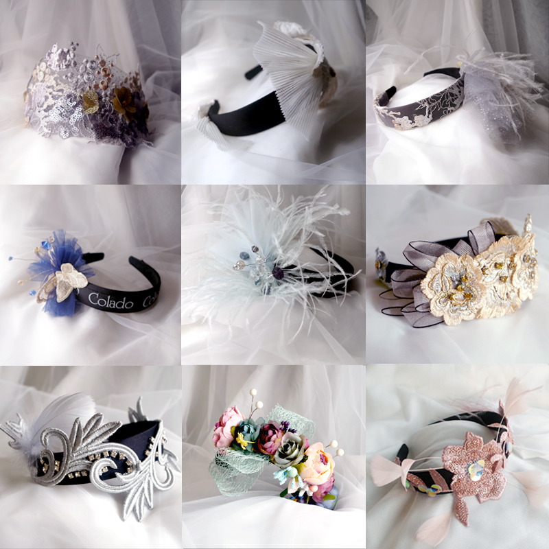 儿童头箍儿童夸张水钻生日花朵