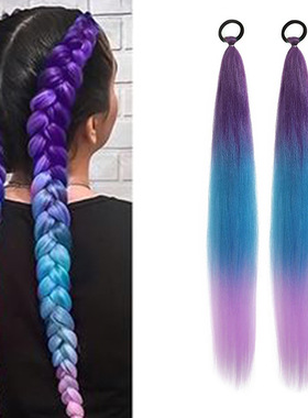 Wig ponytail female long hair Christmas models ponytail exte