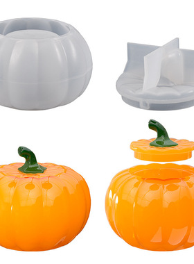 Mold Dropping Epoxy Resin Halloween Storage Box Pumpkin Arom