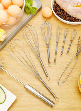 Stainless steel manual egg beater semi-automatic handheld mi