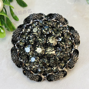 貂皮裘皮皮草大衣水貂水钻扣子纽扣 高档新款袖口领口装饰圆扣011