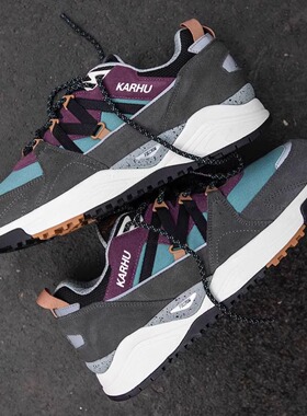 卡虎 Karhu FusionXC 春夏款 户外防水鞋 紫魔配色 复古跑鞋
