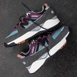 卡虎 Karhu FusionXC 春夏款 户外防水鞋 紫魔配色 复古跑鞋