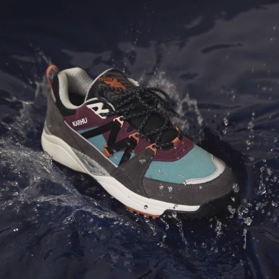 卡虎 Karhu FusionXC 秋冬款 户外防水鞋 紫魔配色 复古跑鞋