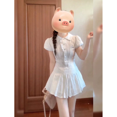 甜美白月光约会连衣裙女