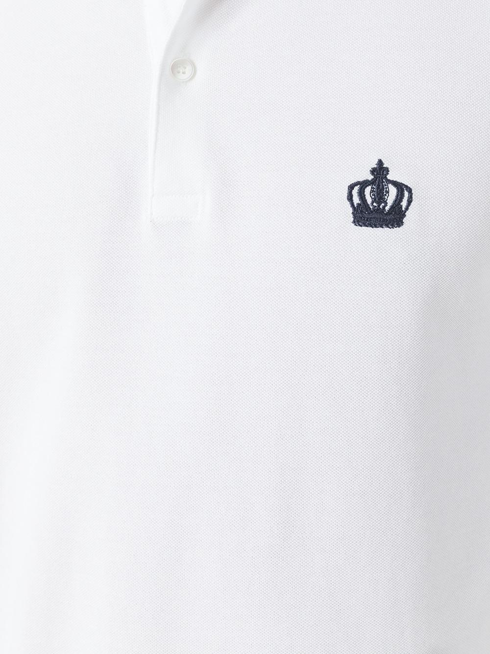 DOLCE&GABBANA DG杜嘉班納男士T恤白色黑邊藍色皇冠LOGO短袖現貨