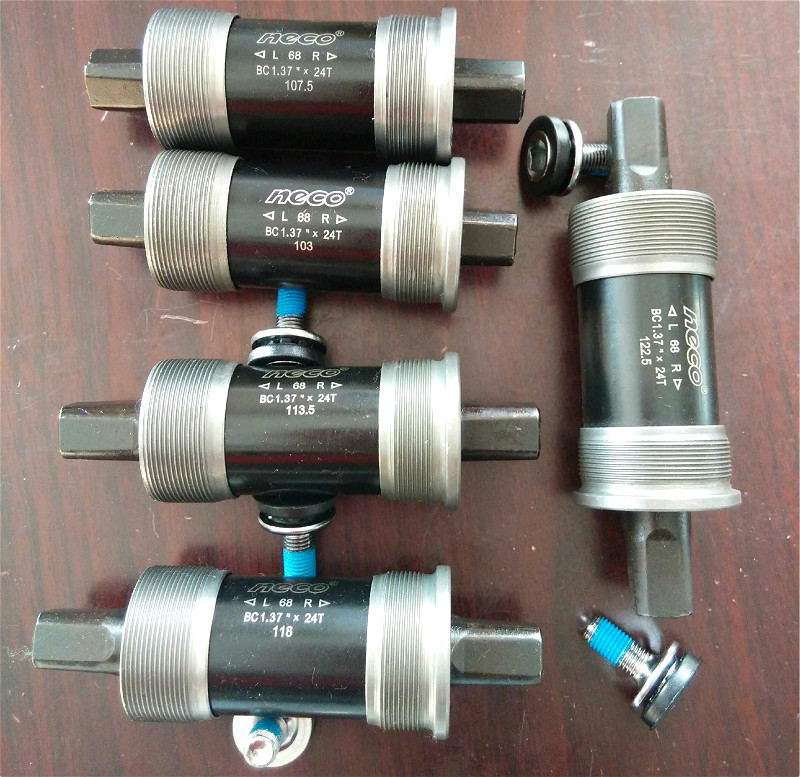 neco 台湾志庆 培林中轴 103 107死飞中轴 68方孔 自行车配件