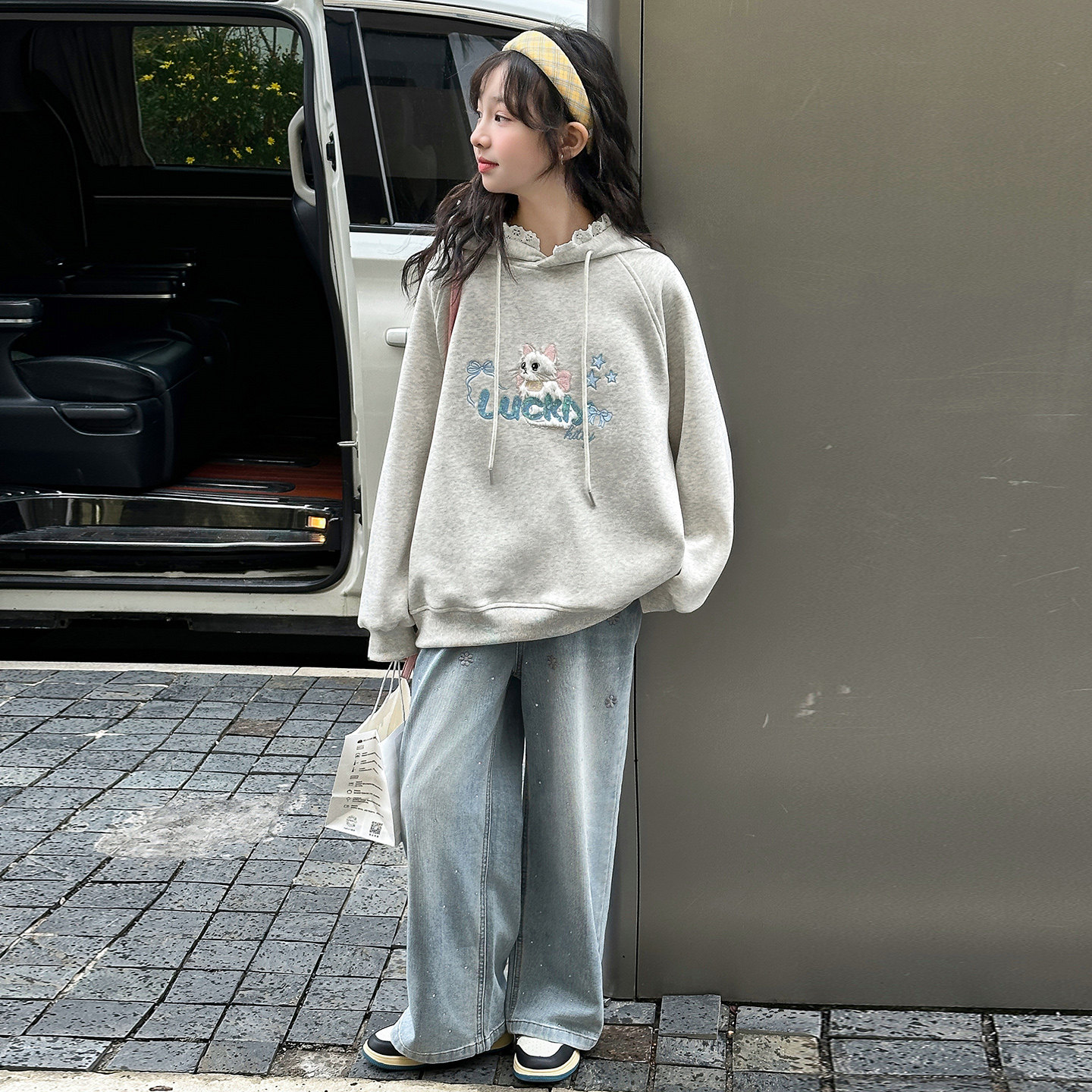 连帽春秋2026洋派套装新款款T恤套装女童春季儿童春装大童上衣厚