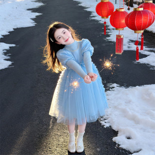 裙春秋儿童公主新款2026裙子春季洋气小女孩春装女童连衣裙中大童