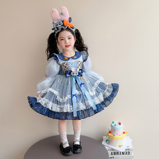 公主女款洛丽塔春秋好看兔子宝宝春装纱裙2026超朱迪风连衣裙女童