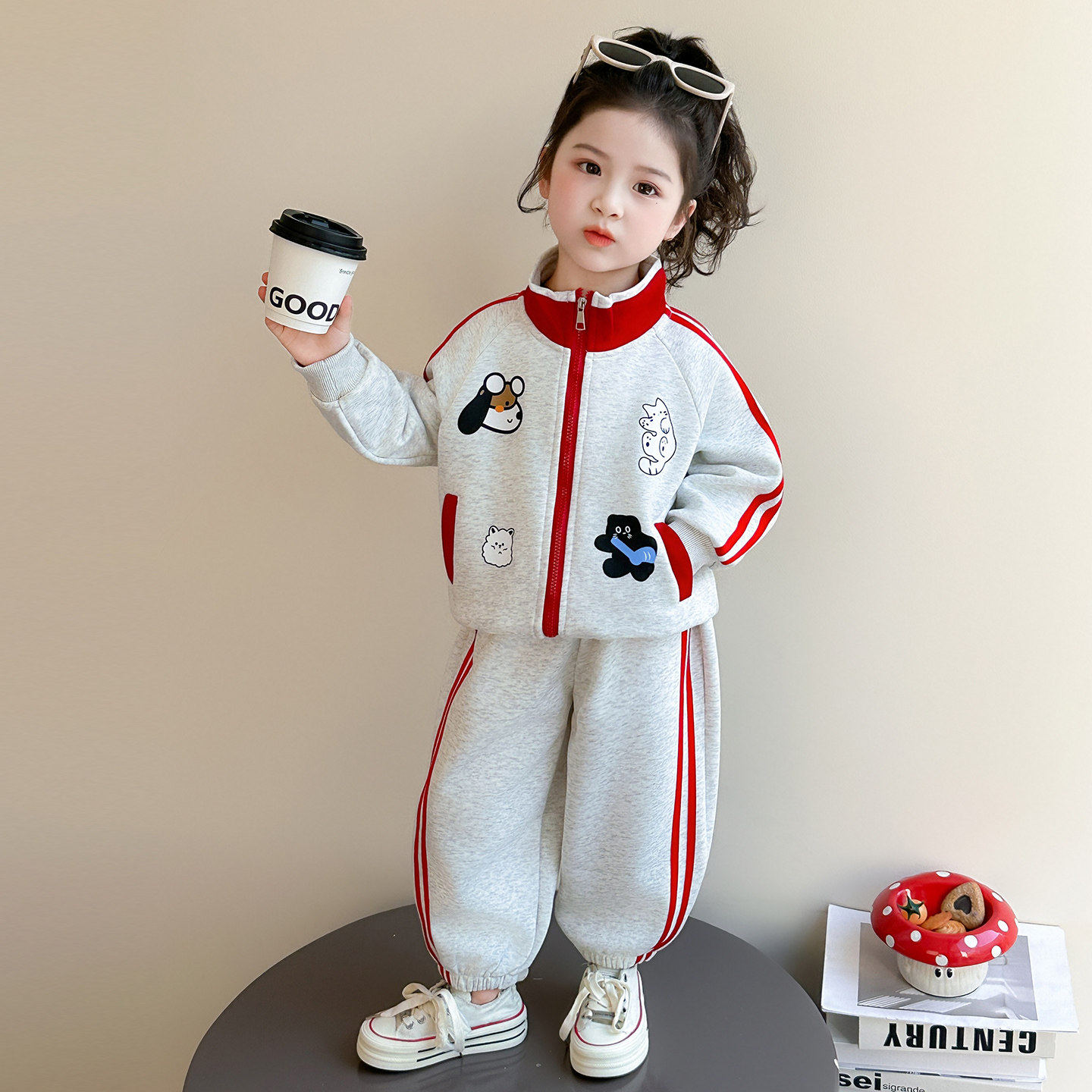 儿童2026女童春装洋气超火超新款春秋季好看炸街运动套装宝宝时髦