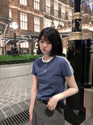 正肩印花潮牌印花棉女