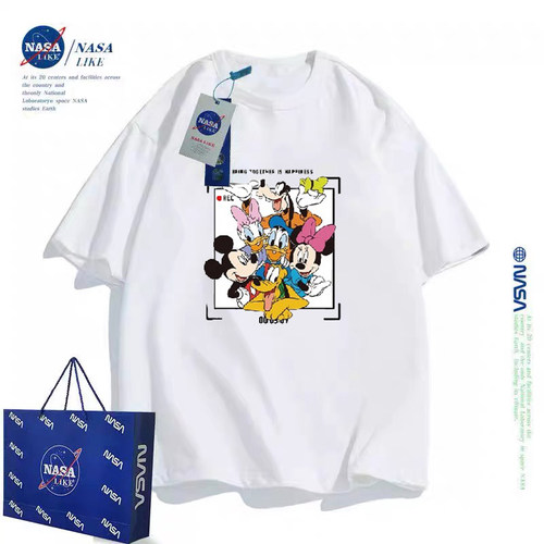 NASA联名迪士尼女童t恤短袖儿童小孩夏装2024中大童不一样亲子装