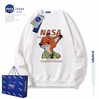 NASA联名疯狂动物城朱迪尼克儿童卫衣男女童中大童一体绒卫衣外套