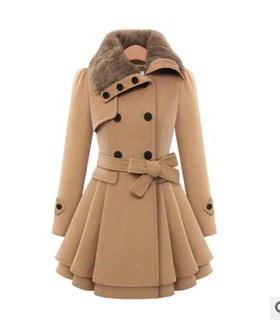 2016Ladies Long Winter Jackets Coat For Women Coats毛呢 外套