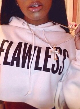 Short terry fleece Women hoodie sweatershirts Crop top shirt