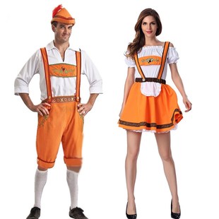 German Beer Khaki Halloween Costume Couple Party White Adult