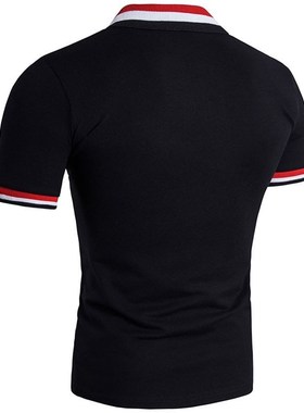 Men's Stand Collar Cotton T Shirt Camisa Polo Shirts男士T恤