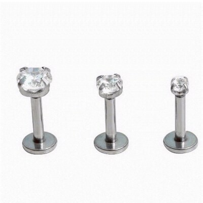 234mm 2pcs round tragus lip ring ear cartilage piercing st