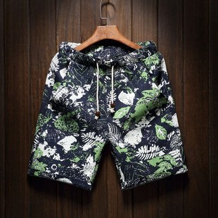 size 5XL men beach shorts linen casual summer large thin