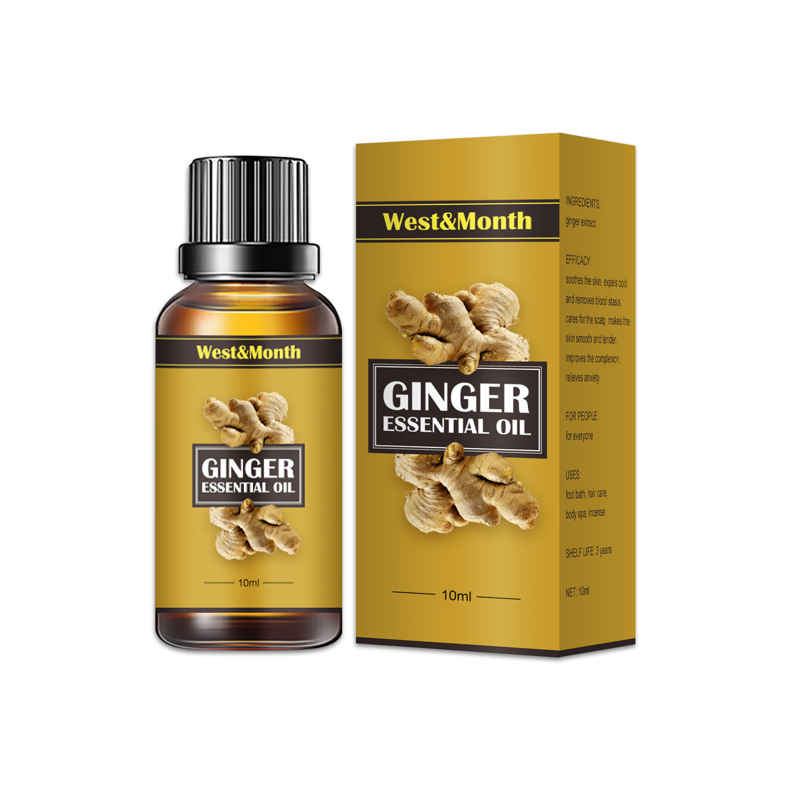 Ginger Body Massage Firming Moisturizing Skin Body Oil 精油