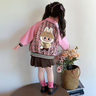 洋气小早春上衣女童春装新款时髦香风外套儿童春秋季皮衣宝宝2026