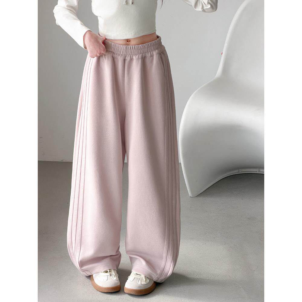 阔腿裤垂感中大童儿童休闲女童新款卫裤裤子洋气女孩弯刀春款2026